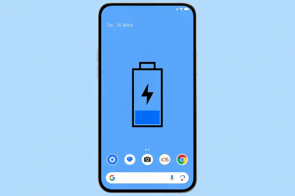 Android Smartphone mit niedrigem Akku